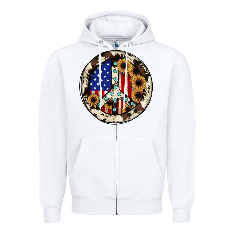 Peace Sign Zipper Hoodie by JahusDesignShop | Teevron