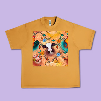 Western Farm Animals Seamless Pattern Urban Heavy Tee Designed By Bundleandbundleshop