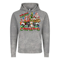 Cloud Rock Merry Christmas  tractor Vintage Hoodie - CowhideDigitalArt