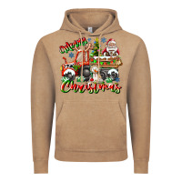 Vintage Coffee Merry Christmas  tractor Vintage Hoodie - CowhideDigitalArt