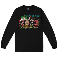 Black 2023 Happy New Year Long Sleeve Tee - CowhideDigitalArt