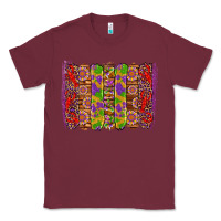 Burgundy mardi gras crawfish brushstrokes Classic Tee - Artiststas