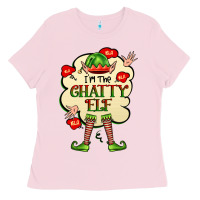 Bubblegum Pink im the chatty elf Ladies Tee - FaDigitalArtStudio