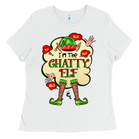 White im the chatty elf Ladies Tee - FaDigitalArtStudio