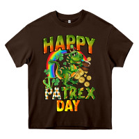 Chocolate Brown Happy St. Patrex Day Heavy Core Tee - CowGirlArtShop