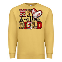 Antique Gold my heart is on that field baseball Premium Sweatshirt - Jasminsmagicworld