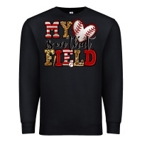 Black my heart is on that field baseball Premium Sweatshirt - Jasminsmagicworld