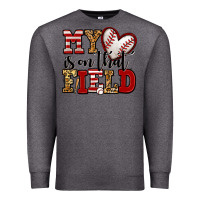 Charcoal Heather my heart is on that field baseball Premium Sweatshirt - Jasminsmagicworld