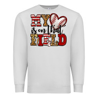 Dove Grey my heart is on that field baseball Premium Sweatshirt - Jasminsmagicworld