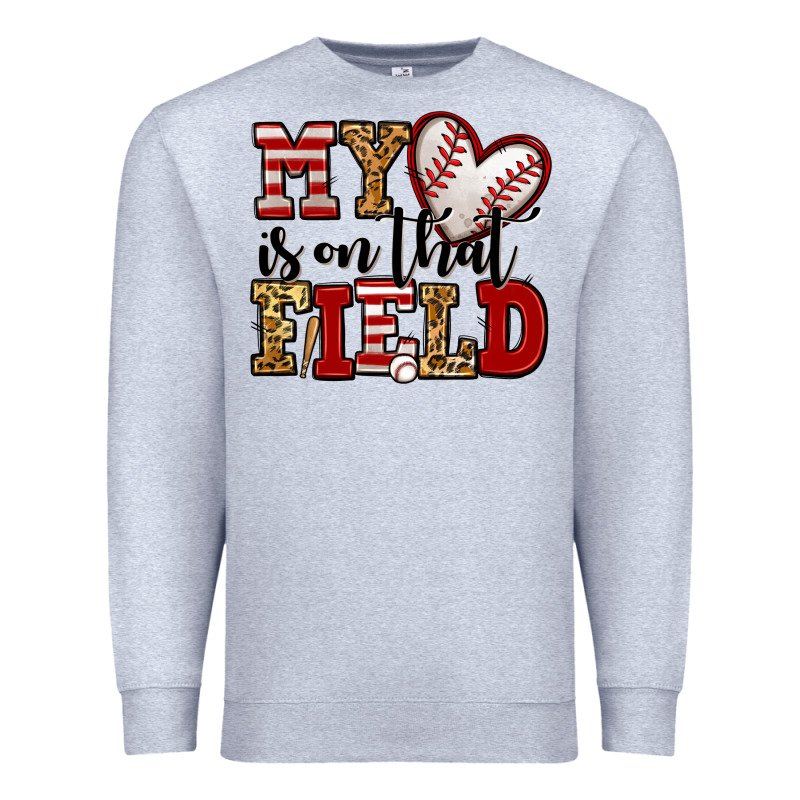 My Heart Is On That Field Baseball Premium Sweatshirt by Jasminsmagicworld | Teevron