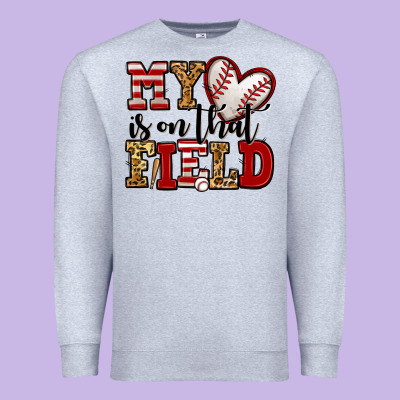My Heart Is On That Field Baseball Premium Sweatshirt Designed By Jasminsmagicworld
