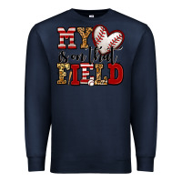 Navy my heart is on that field baseball Premium Sweatshirt - Jasminsmagicworld