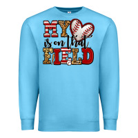 Ocean Blue my heart is on that field baseball Premium Sweatshirt - Jasminsmagicworld