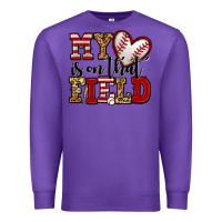 Purple my heart is on that field baseball Premium Sweatshirt - Jasminsmagicworld