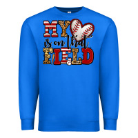 True Royal my heart is on that field baseball Premium Sweatshirt - Jasminsmagicworld