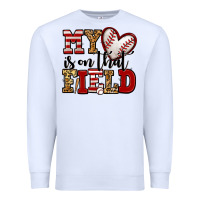 White my heart is on that field baseball Premium Sweatshirt - Jasminsmagicworld