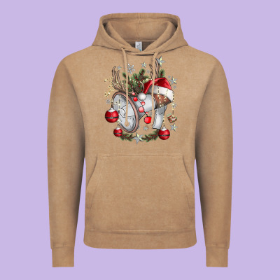 Merry Christmas Vintage Hoodie Designed By Cowhidedigitalart