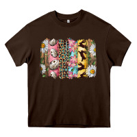 Chocolate Brown Easter Brushstroke With Quail Eggs Daisy And Bunny Heavy Core Tee - RanaPortraitStore