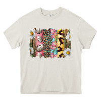 Cream Easter Brushstroke With Quail Eggs Daisy And Bunny Heavy Core Tee - RanaPortraitStore
