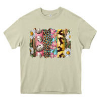 Mossy Easter Brushstroke With Quail Eggs Daisy And Bunny Heavy Core Tee - RanaPortraitStore