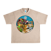 French Oak Christmas  farm animals Urban Heavy Tee - FaDigitalArtStudio