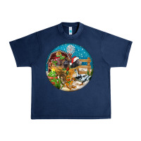 Navy Christmas  farm animals Urban Heavy Tee - FaDigitalArtStudio