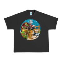 Pigment Black Christmas  farm animals Urban Heavy Tee - FaDigitalArtStudio