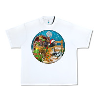 White Christmas  farm animals Urban Heavy Tee - FaDigitalArtStudio