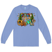 Colony Blue Born To Camp Long Sleeve Tee - CowhideDigitalArt