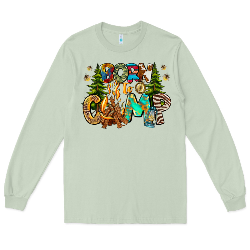 Born To Camp Long Sleeve Tee by CowhideDigitalArt | Teevron
