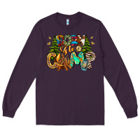 Plum Born To Camp Long Sleeve Tee - CowhideDigitalArt