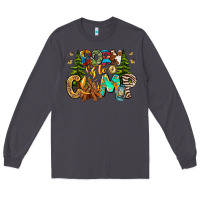 Smoke Born To Camp Long Sleeve Tee - CowhideDigitalArt