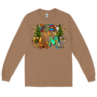 Toasted Coconut Born To Camp Long Sleeve Tee - CowhideDigitalArt