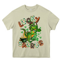 Mossy Lucky Saurus Heavy Core Tee - CowGirlArtShop