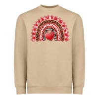 Mushroom valentines day rainbow with heart Heavyweight Sweatshirt - RanaPortraitStore