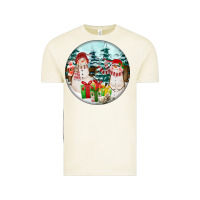 Vintage Arctic Christmas snowman Vintage Tee - FaDigitalArtStudio