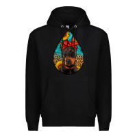 Black doberman Premium Hoodie - Artiststas