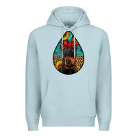 Blue Mist doberman Premium Hoodie - Artiststas