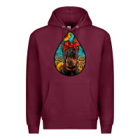 Burgundy doberman Premium Hoodie - Artiststas