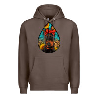 Coffee doberman Premium Hoodie - Artiststas