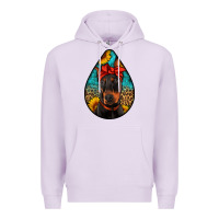 Lilac doberman Premium Hoodie - Artiststas