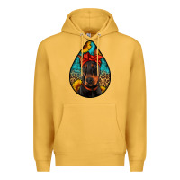 Mustard doberman Premium Hoodie - Artiststas