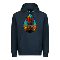 Navy doberman Premium Hoodie - Artiststas