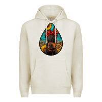 Oatmeal Heather doberman Premium Hoodie - Artiststas