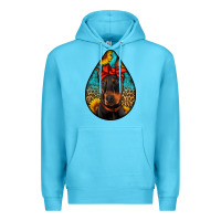 Ocean Blue doberman Premium Hoodie - Artiststas