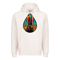Pale Pink doberman Premium Hoodie - Artiststas