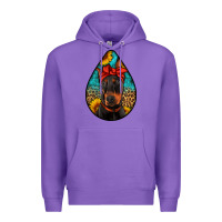 Purple doberman Premium Hoodie - Artiststas