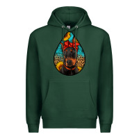 Sports Green doberman Premium Hoodie - Artiststas