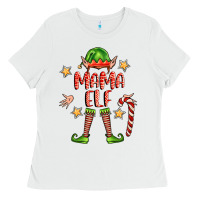White mama elf Ladies Tee - FaDigitalArtStudio