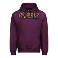 Mauve Wine gobble thanksgiving turkey Urban Hoodie - Jasminsmagicworld
